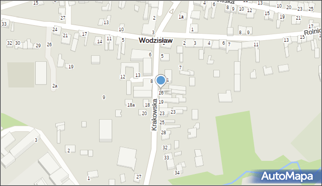 Wodzisław, Krakowska, 16, mapa Wodzisław