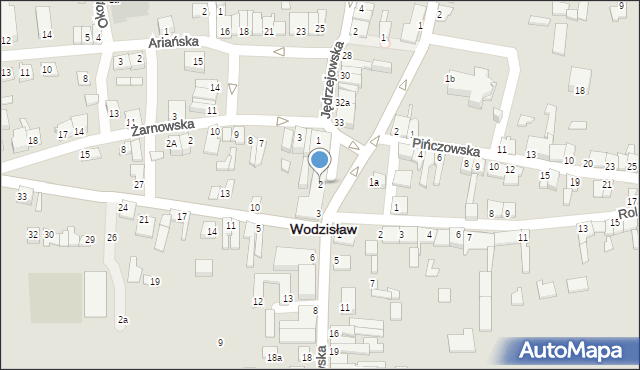 Wodzisław, Krakowska, 2, mapa Wodzisław