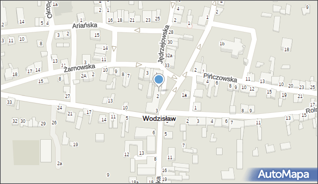 Wodzisław, Krakowska, 2a, mapa Wodzisław