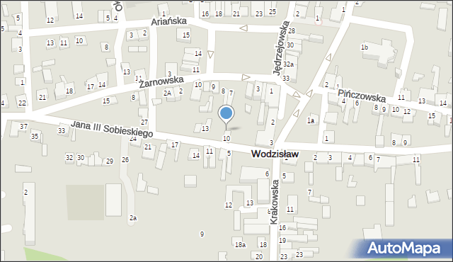 Wodzisław, Króla Jana III Sobieskiego, 9, mapa Wodzisław