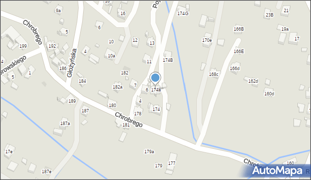 Wodzisław Śląski, Króla Bolesława Chrobrego, 174a, mapa Wodzisławia Śląskiego