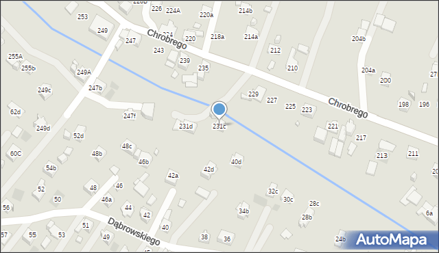 Wodzisław Śląski, Króla Bolesława Chrobrego, 231c, mapa Wodzisławia Śląskiego