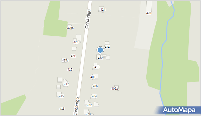 Wodzisław Śląski, Króla Bolesława Chrobrego, 412, mapa Wodzisławia Śląskiego