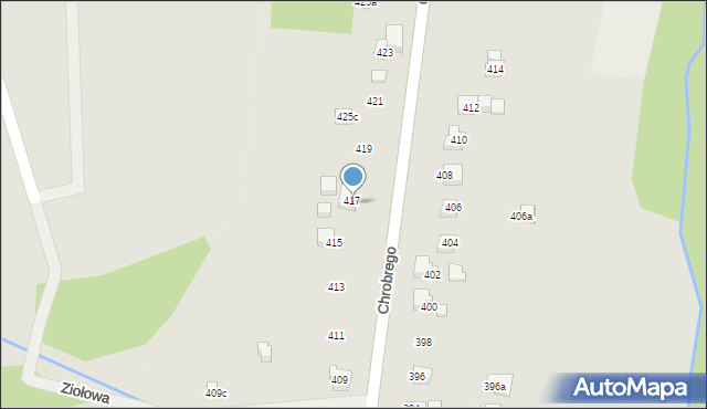 Wodzisław Śląski, Króla Bolesława Chrobrego, 417A, mapa Wodzisławia Śląskiego