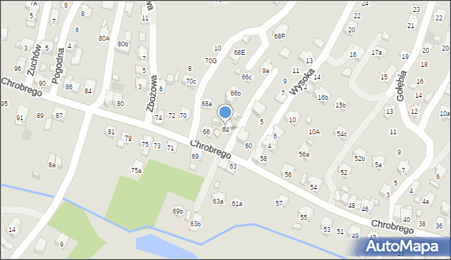 Wodzisław Śląski, Króla Bolesława Chrobrego, 64, mapa Wodzisławia Śląskiego