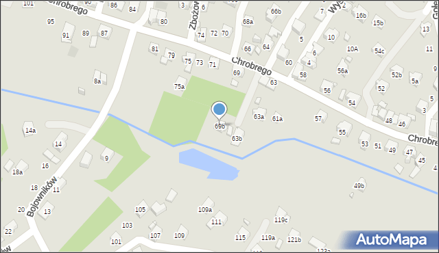 Wodzisław Śląski, Króla Bolesława Chrobrego, 69b, mapa Wodzisławia Śląskiego