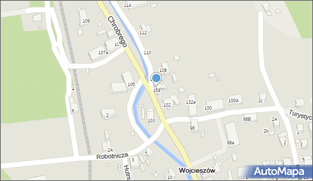 Wojcieszów, Króla Bolesława Chrobrego, 104, mapa Wojcieszów