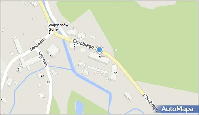 Wojcieszów, Króla Bolesława Chrobrego, 5, mapa Wojcieszów