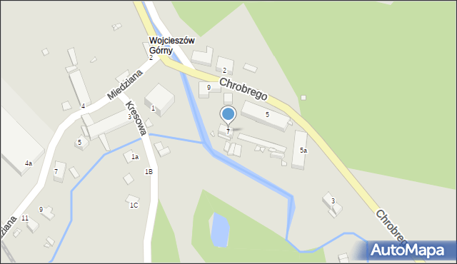 Wojcieszów, Króla Bolesława Chrobrego, 7, mapa Wojcieszów