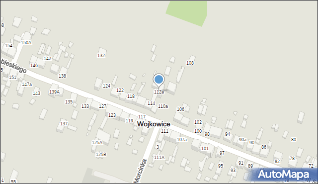 Wojkowice, Króla Jana III Sobieskiego, 112a, mapa Wojkowice