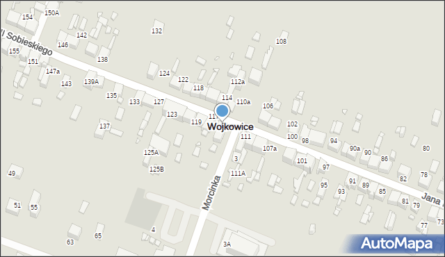 Wojkowice, Króla Jana III Sobieskiego, 113, mapa Wojkowice