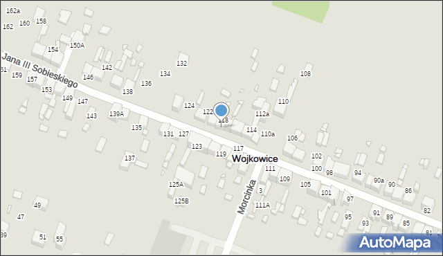 Wojkowice, Króla Jana III Sobieskiego, 120, mapa Wojkowice