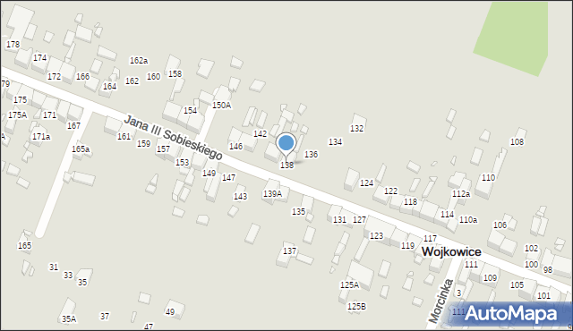 Wojkowice, Króla Jana III Sobieskiego, 138, mapa Wojkowice