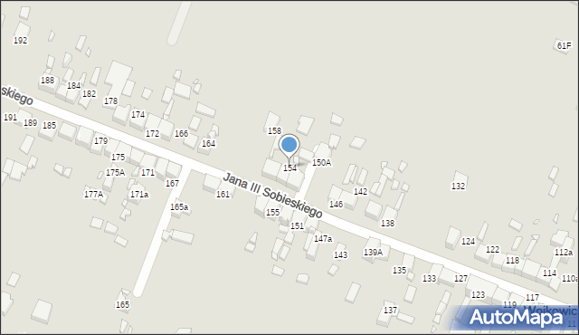 Wojkowice, Króla Jana III Sobieskiego, 154, mapa Wojkowice