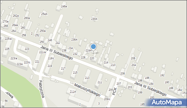 Wojkowice, Króla Jana III Sobieskiego, 224, mapa Wojkowice