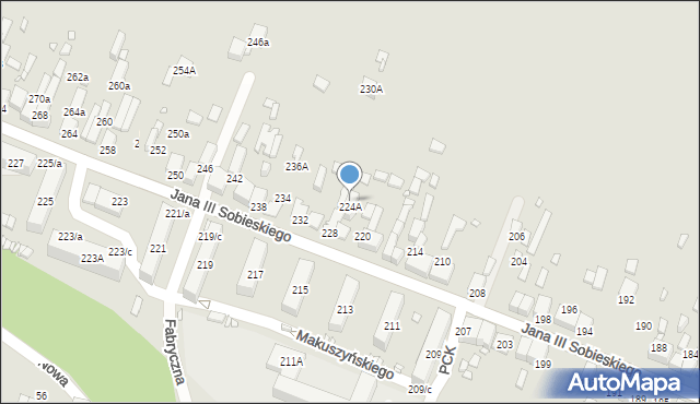 Wojkowice, Króla Jana III Sobieskiego, 226a, mapa Wojkowice