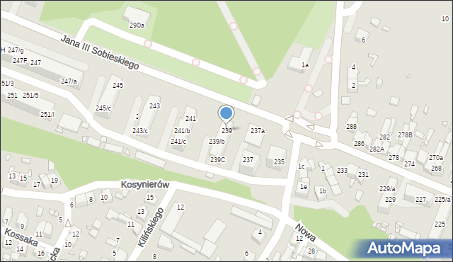 Wojkowice, Króla Jana III Sobieskiego, 239, mapa Wojkowice