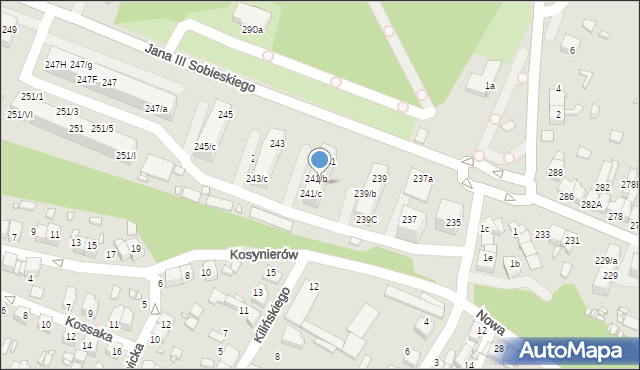 Wojkowice, Króla Jana III Sobieskiego, 241B, mapa Wojkowice