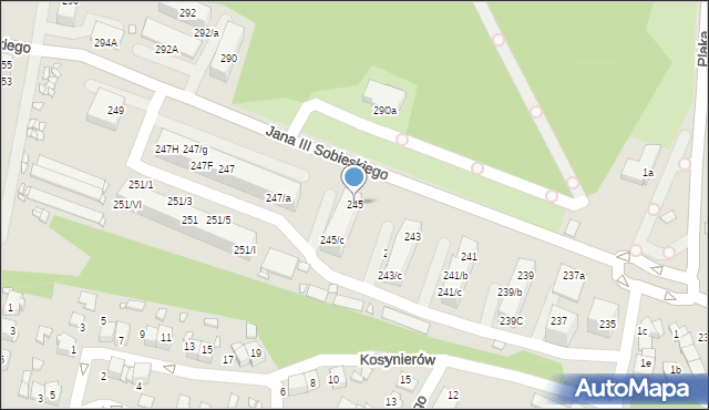 Wojkowice, Króla Jana III Sobieskiego, 245, mapa Wojkowice