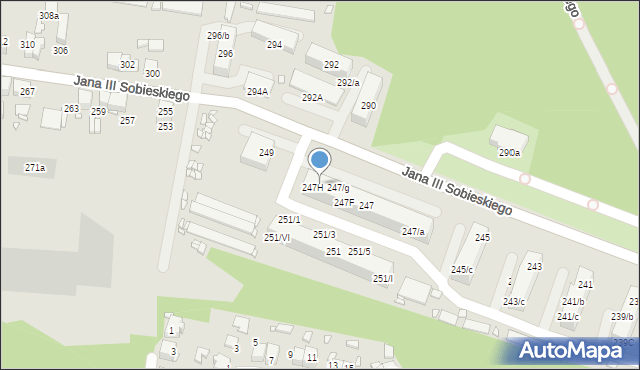 Wojkowice, Króla Jana III Sobieskiego, 247/h, mapa Wojkowice
