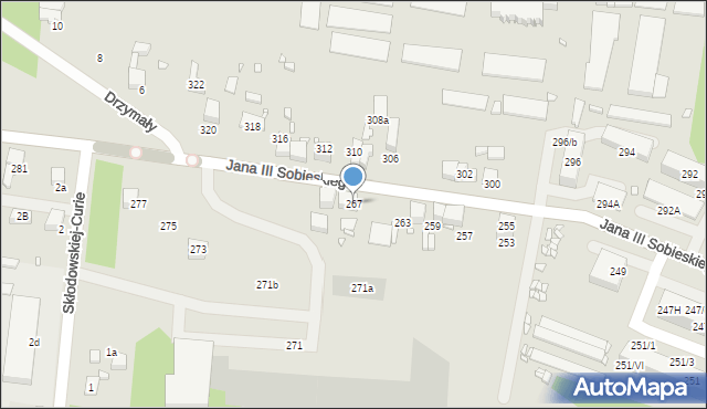 Wojkowice, Króla Jana III Sobieskiego, 267, mapa Wojkowice