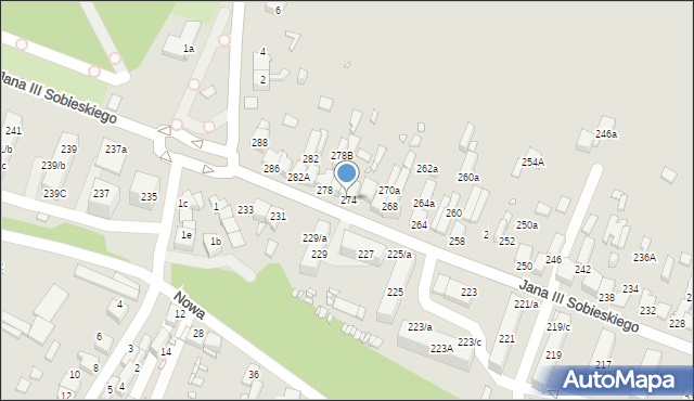 Wojkowice, Króla Jana III Sobieskiego, 274, mapa Wojkowice