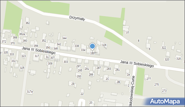 Wojkowice, Króla Jana III Sobieskiego, 330, mapa Wojkowice