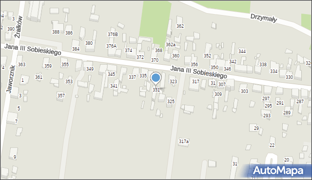 Wojkowice, Króla Jana III Sobieskiego, 331, mapa Wojkowice