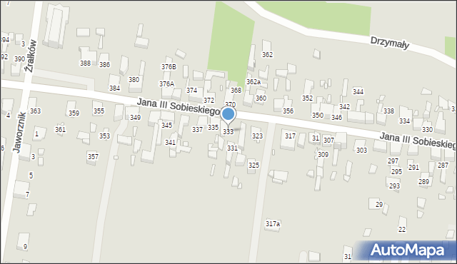 Wojkowice, Króla Jana III Sobieskiego, 333, mapa Wojkowice