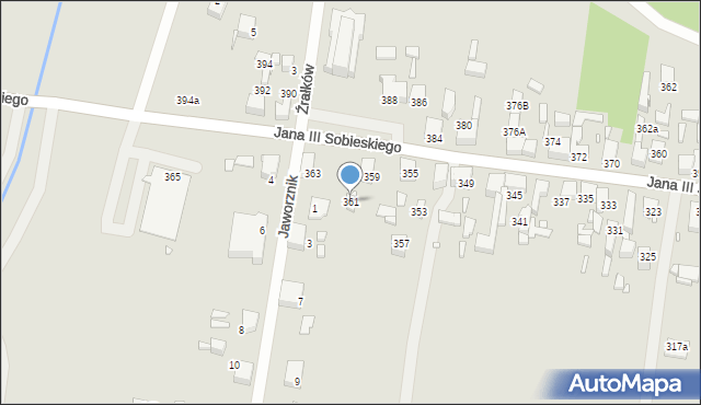 Wojkowice, Króla Jana III Sobieskiego, 361, mapa Wojkowice