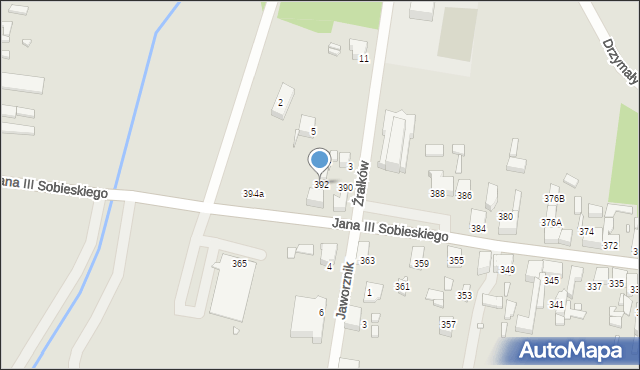 Wojkowice, Króla Jana III Sobieskiego, 392, mapa Wojkowice