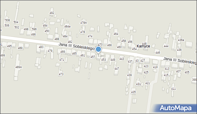 Wojkowice, Króla Jana III Sobieskiego, 455, mapa Wojkowice