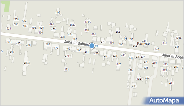 Wojkowice, Króla Jana III Sobieskiego, 459, mapa Wojkowice