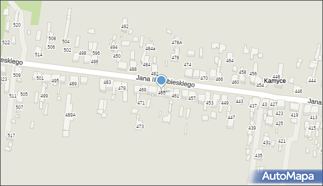 Wojkowice, Króla Jana III Sobieskiego, 465, mapa Wojkowice