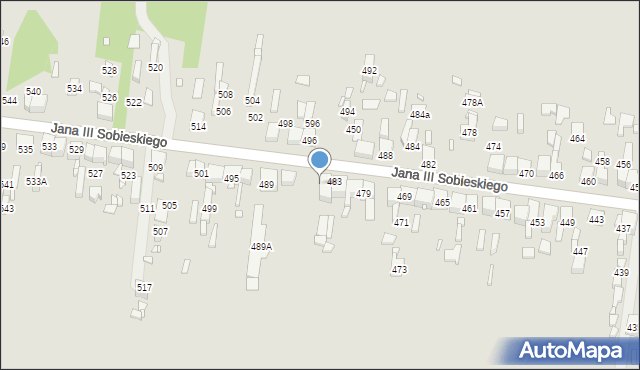 Wojkowice, Króla Jana III Sobieskiego, 485, mapa Wojkowice