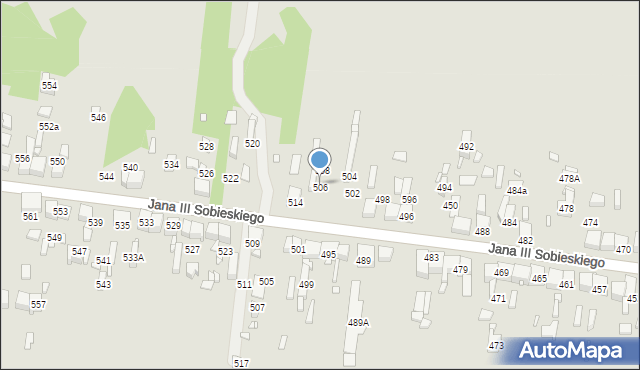 Wojkowice, Króla Jana III Sobieskiego, 506, mapa Wojkowice