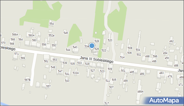 Wojkowice, Króla Jana III Sobieskiego, 530, mapa Wojkowice