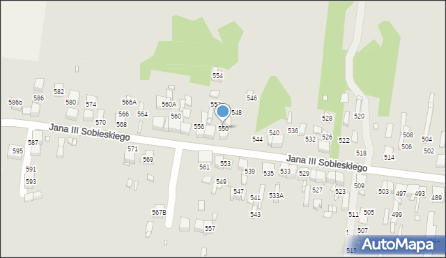 Wojkowice, Króla Jana III Sobieskiego, 550, mapa Wojkowice