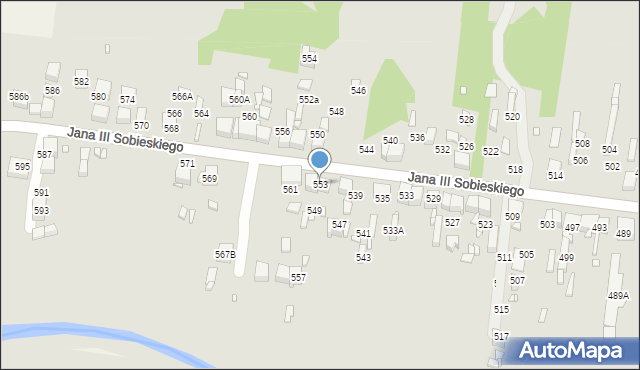 Wojkowice, Króla Jana III Sobieskiego, 553, mapa Wojkowice