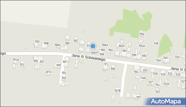 Wojkowice, Króla Jana III Sobieskiego, 570, mapa Wojkowice