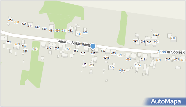 Wojkowice, Króla Jana III Sobieskiego, 637, mapa Wojkowice