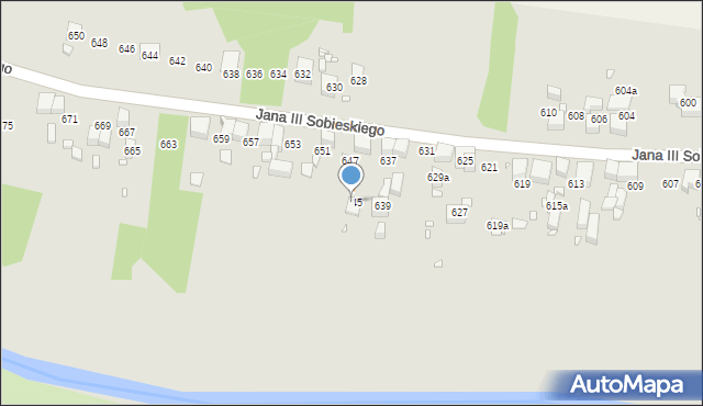 Wojkowice, Króla Jana III Sobieskiego, 645, mapa Wojkowice