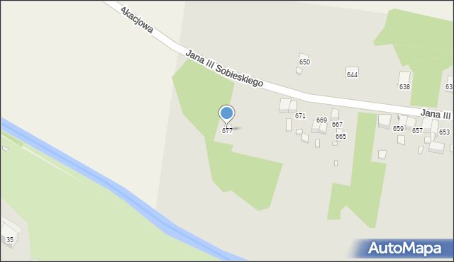 Wojkowice, Króla Jana III Sobieskiego, 677, mapa Wojkowice