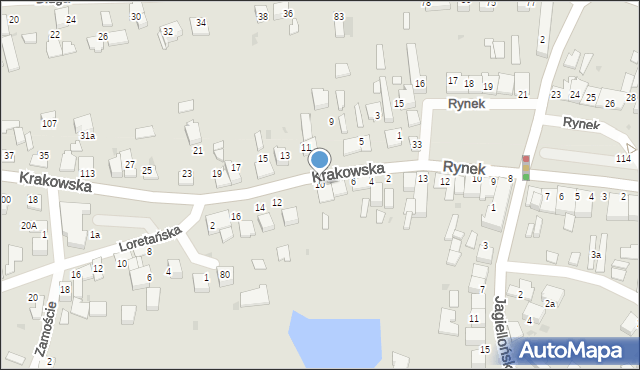 Wojnicz, Krakowska, 10, mapa Wojnicz