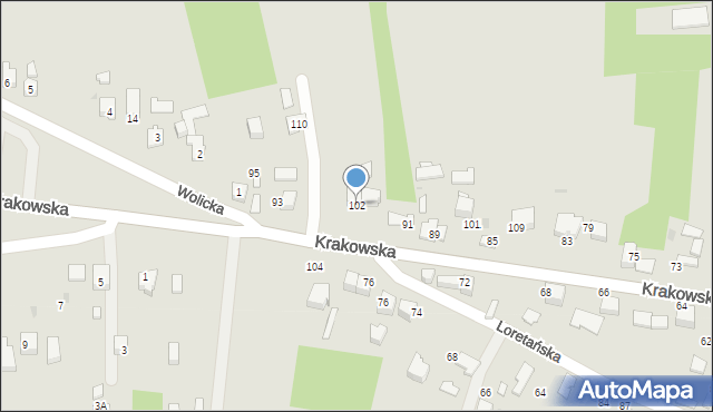 Wojnicz, Krakowska, 102, mapa Wojnicz