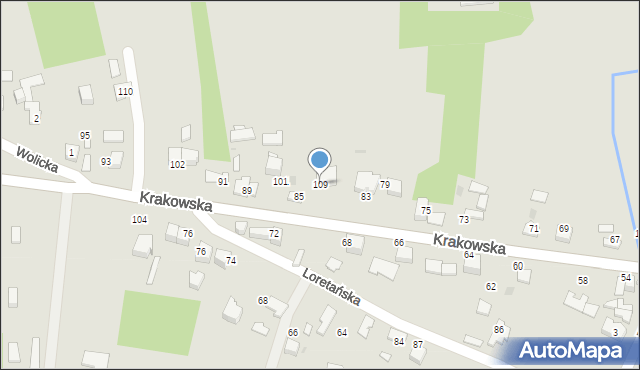 Wojnicz, Krakowska, 109, mapa Wojnicz