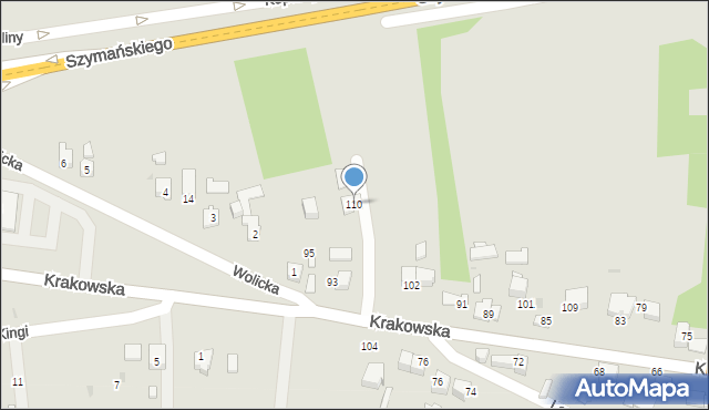 Wojnicz, Krakowska, 110, mapa Wojnicz