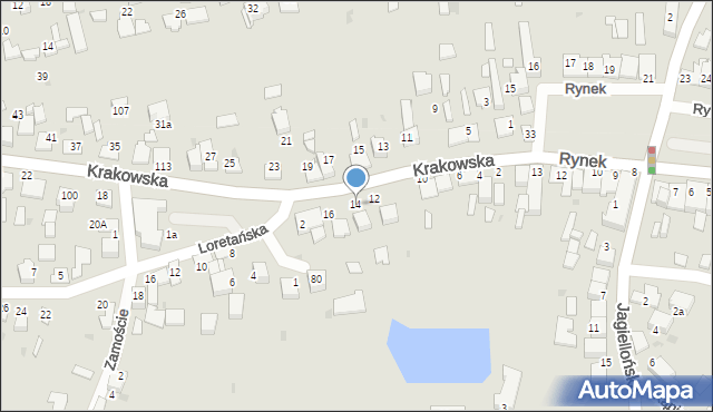 Wojnicz, Krakowska, 14, mapa Wojnicz