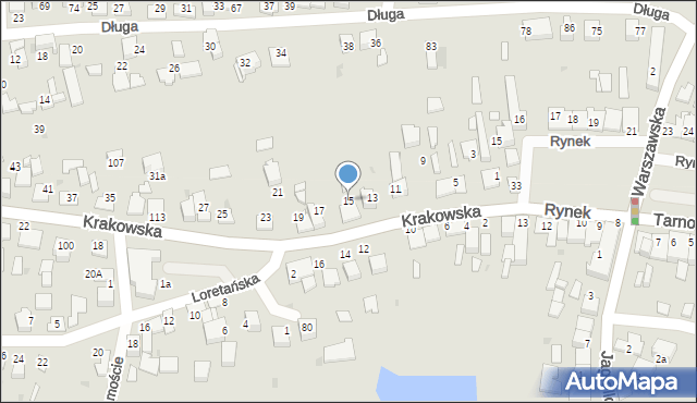 Wojnicz, Krakowska, 15, mapa Wojnicz