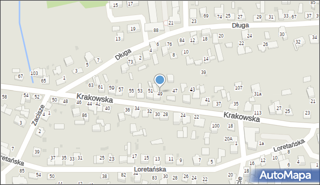 Wojnicz, Krakowska, 49, mapa Wojnicz